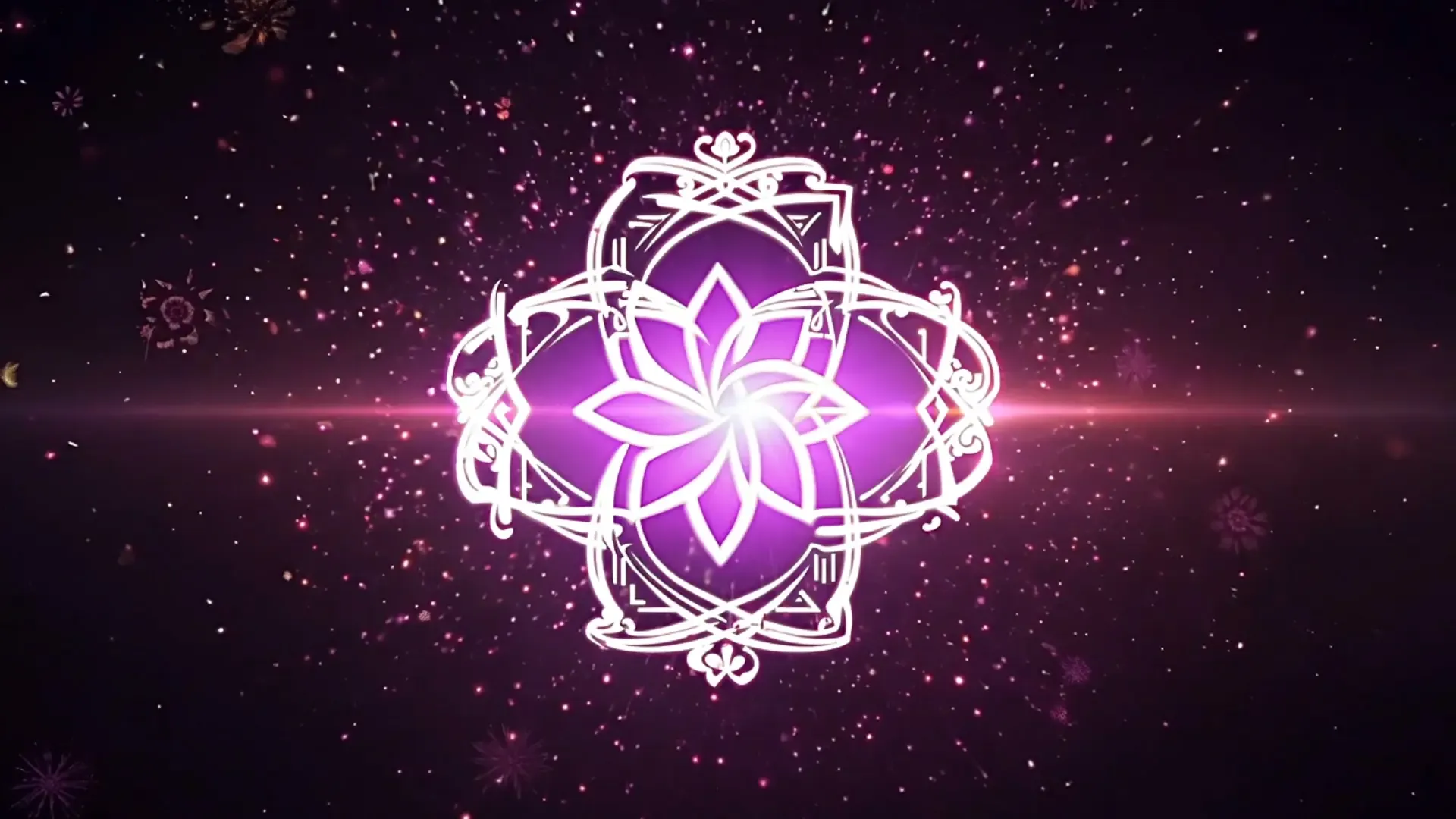 Radiant Pink Mandala Overlay for Yoga Classes Logo Animation